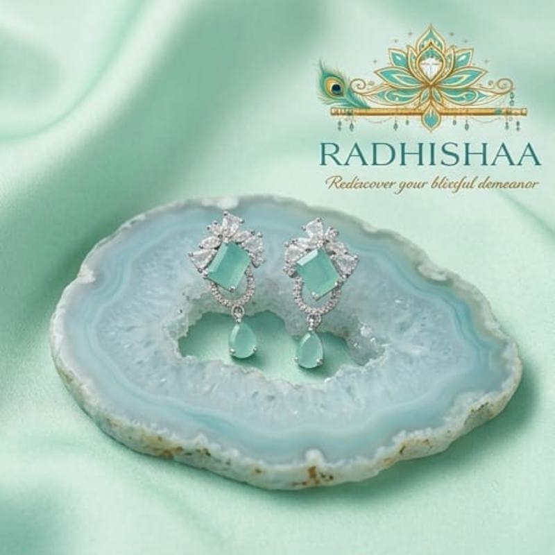 Swarovski with Blue Opal Drop